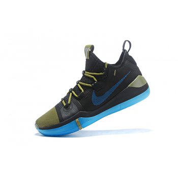Newest Nike Kobe AD Black Metallic Gold-Blue Shoes